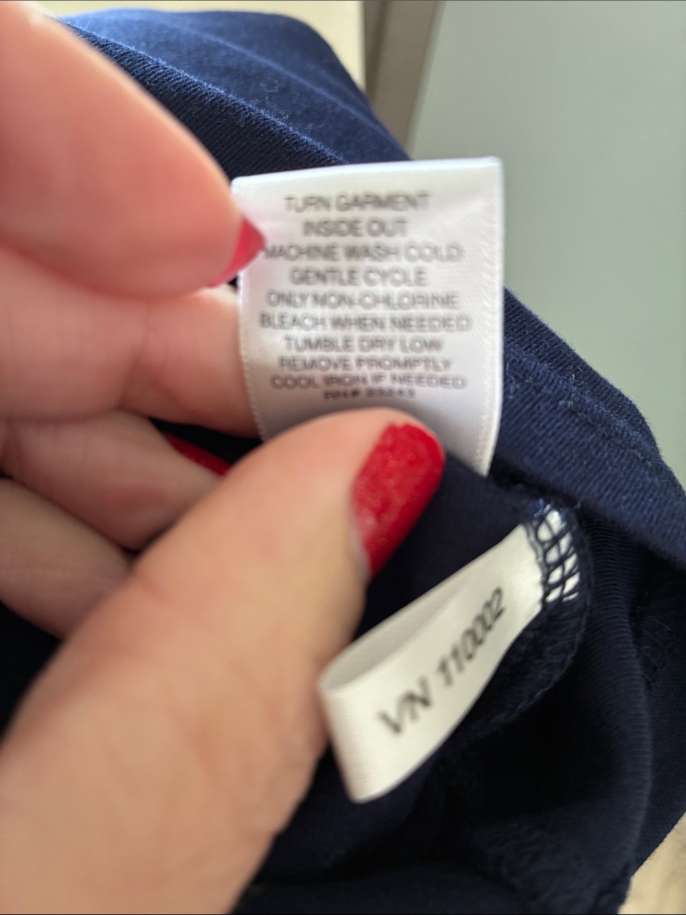 New York & Company Navy Tie-Back Top - Picture 8 of 8
